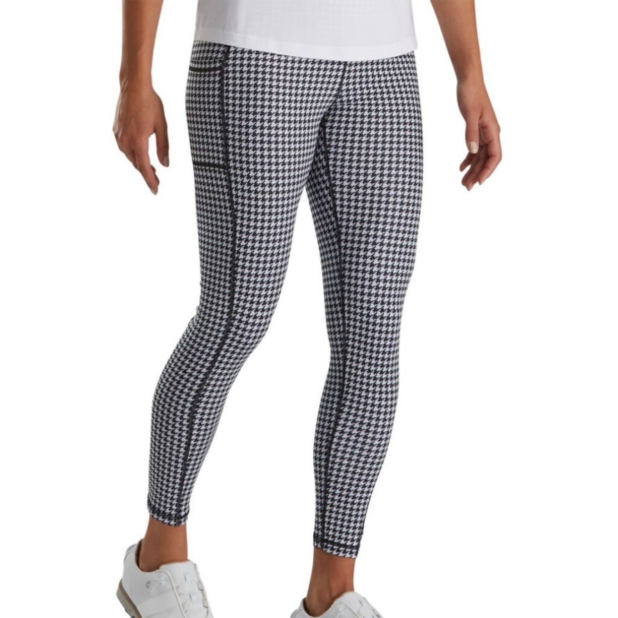 Footjoy CA Houndstooth Print Leggings Women Black