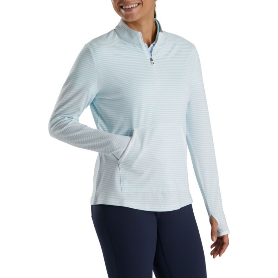 Sky Half-Zip Tonal Stripe Mid-Layer Women Footjoy CA