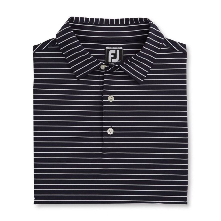 Footjoy CA Athletic Fit Classic Stripe Self Collar Navy-White