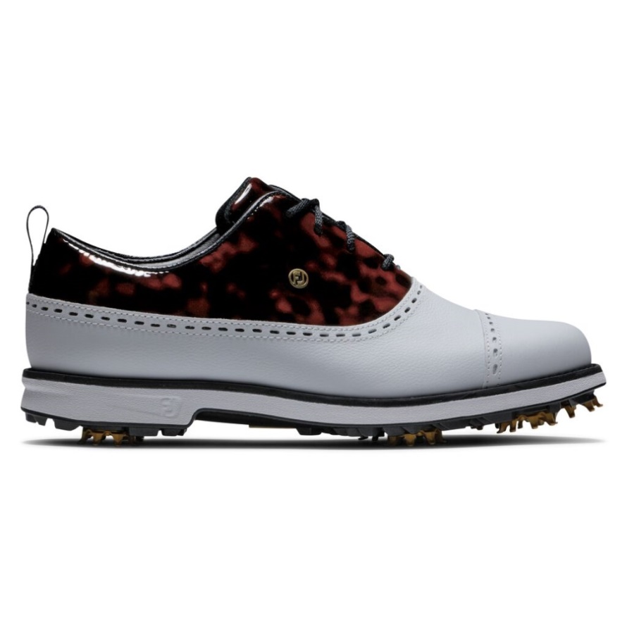 Tortoiseshell - Premiere Series - Cap Toe Women White-Tortoiseshell Patent Footjoy CA