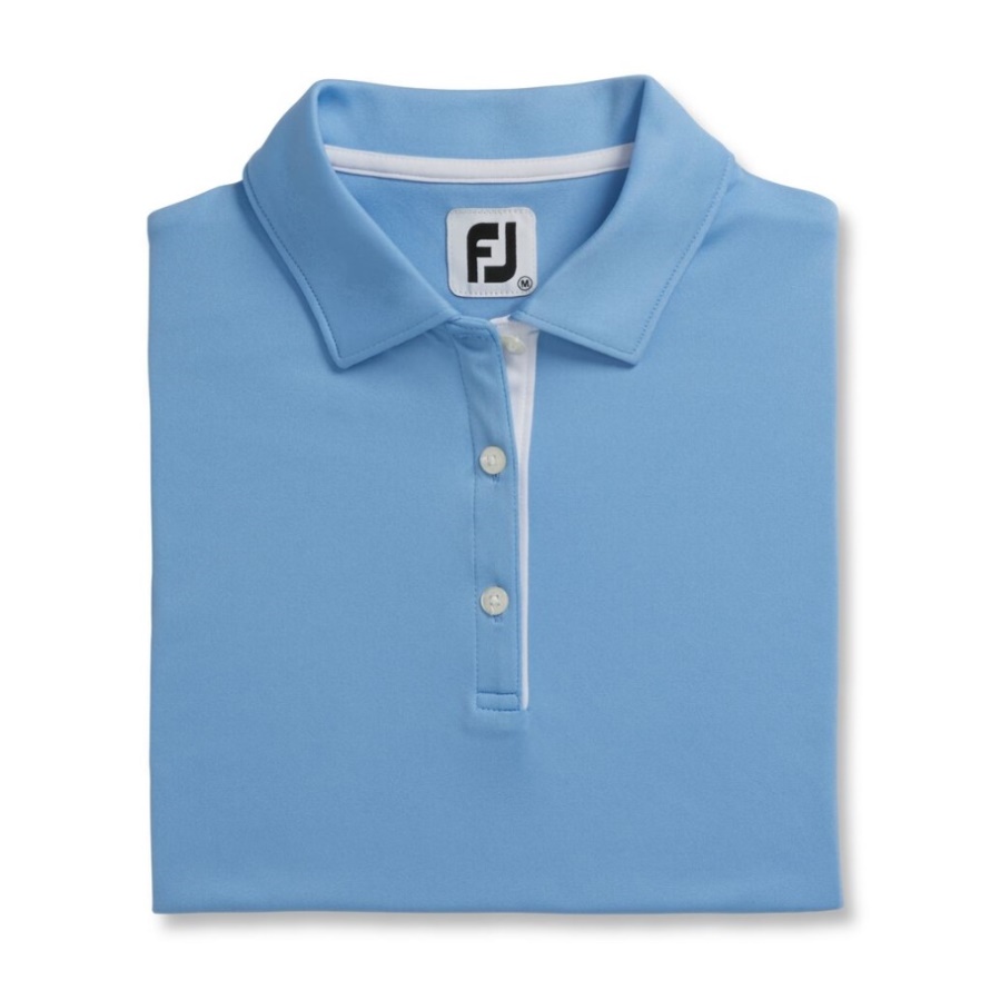 Light Blue ProDry Interlock Sleeveless Shirt Self Collar Women Footjoy CA