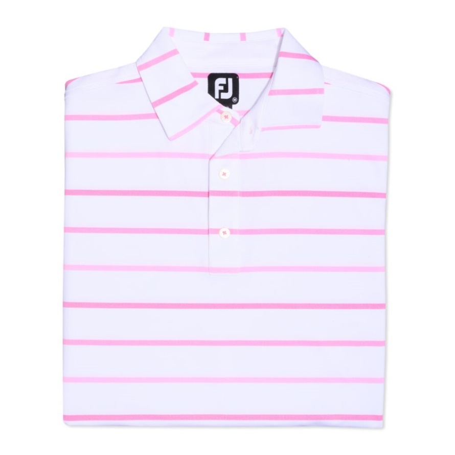 White-Pink Breast Cancer Awareness Birdseye Stripe Footjoy CA