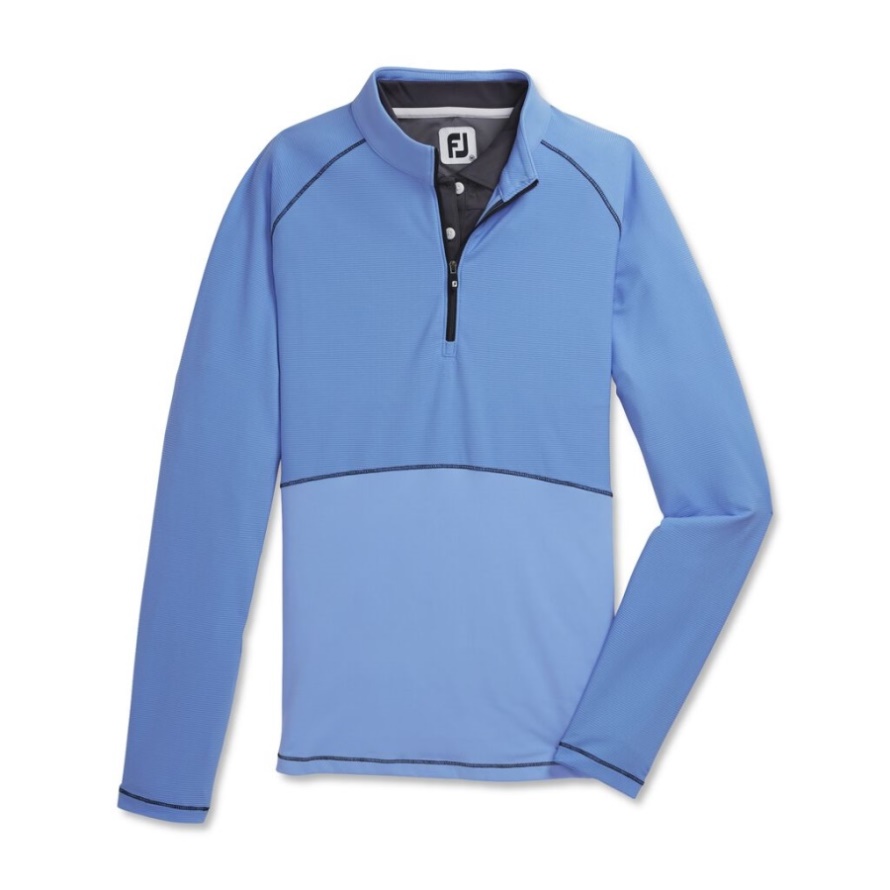 Blue Mix Jersey Rib Quarter-Zip Women-Previous Season Style Footjoy CA