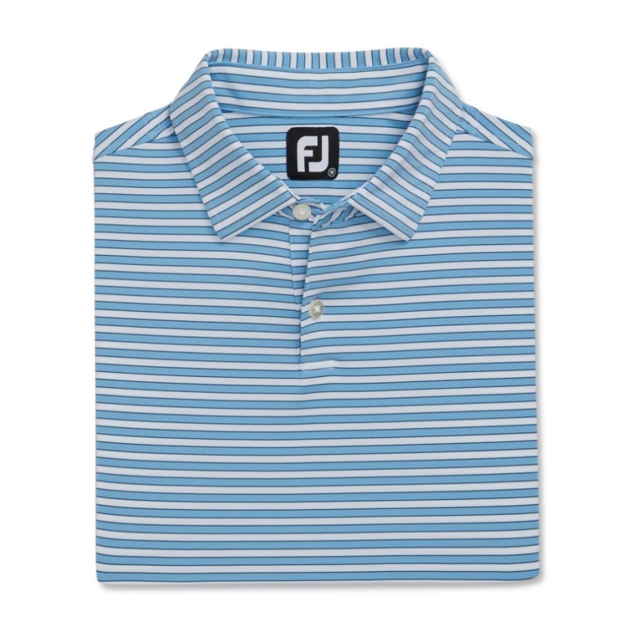 Footjoy CA Mini Regimental Stripe Lisle Self Collar Dusk Blue-White-Ink