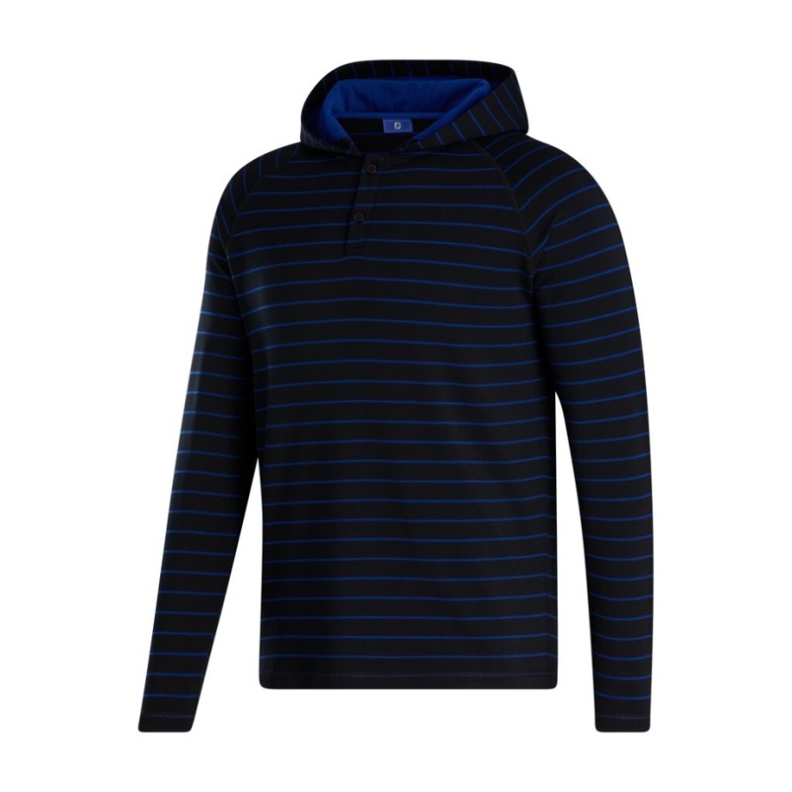 Striped Hoodie Footjoy CA Black-Ocean