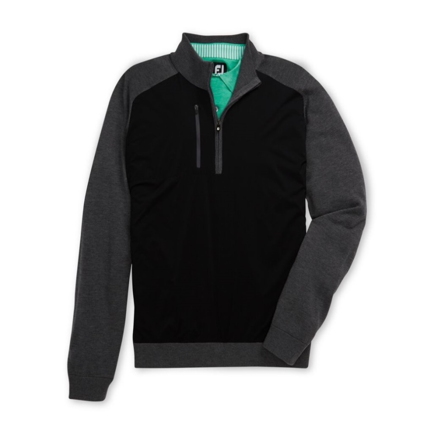 Tech Sweater Black-Heather Charcoal Footjoy CA