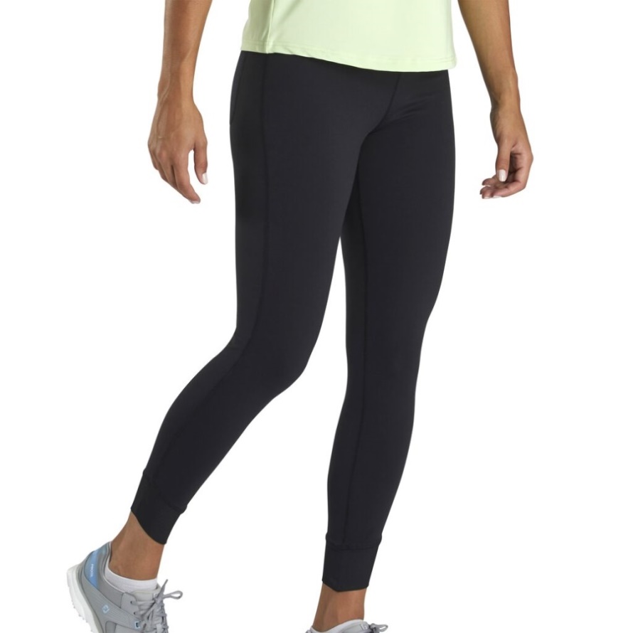 Black Footjoy CA Ankle Length Rib Block Leggings Women