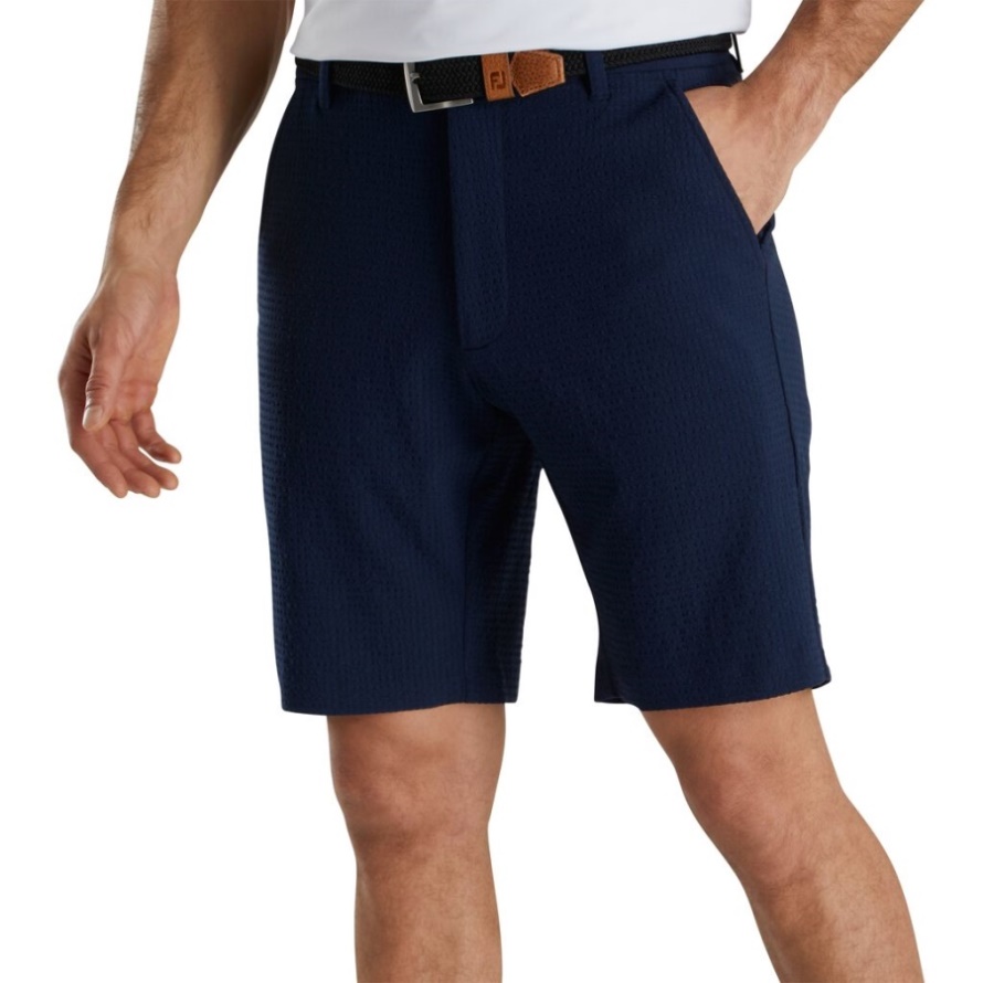 Seersucker Shorts 10'' Inseam-Previous Season Style Footjoy CA Navy