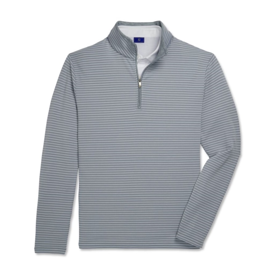 Footjoy CA Heather Grey French Terry Quarter-Zip