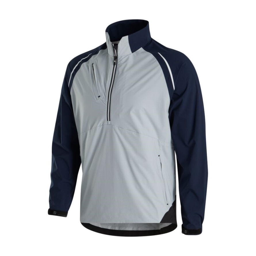 Silver-Navy Footjoy CA Select LS Rain Shirt-Previous Season Style