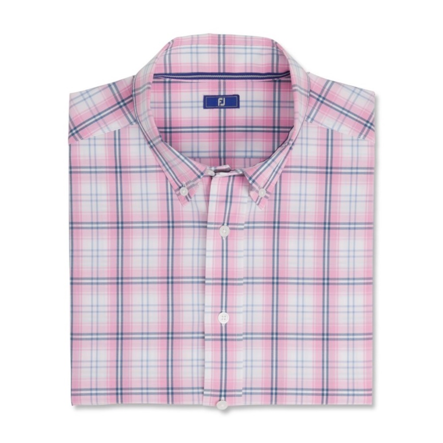 Footjoy CA Performance Tartan Plaid-Previous Season Style Dogwood Pink