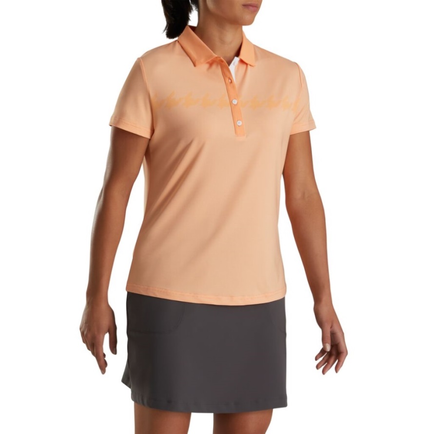 Footjoy CA Melon Cap Sleeve Houndstooth Print Women