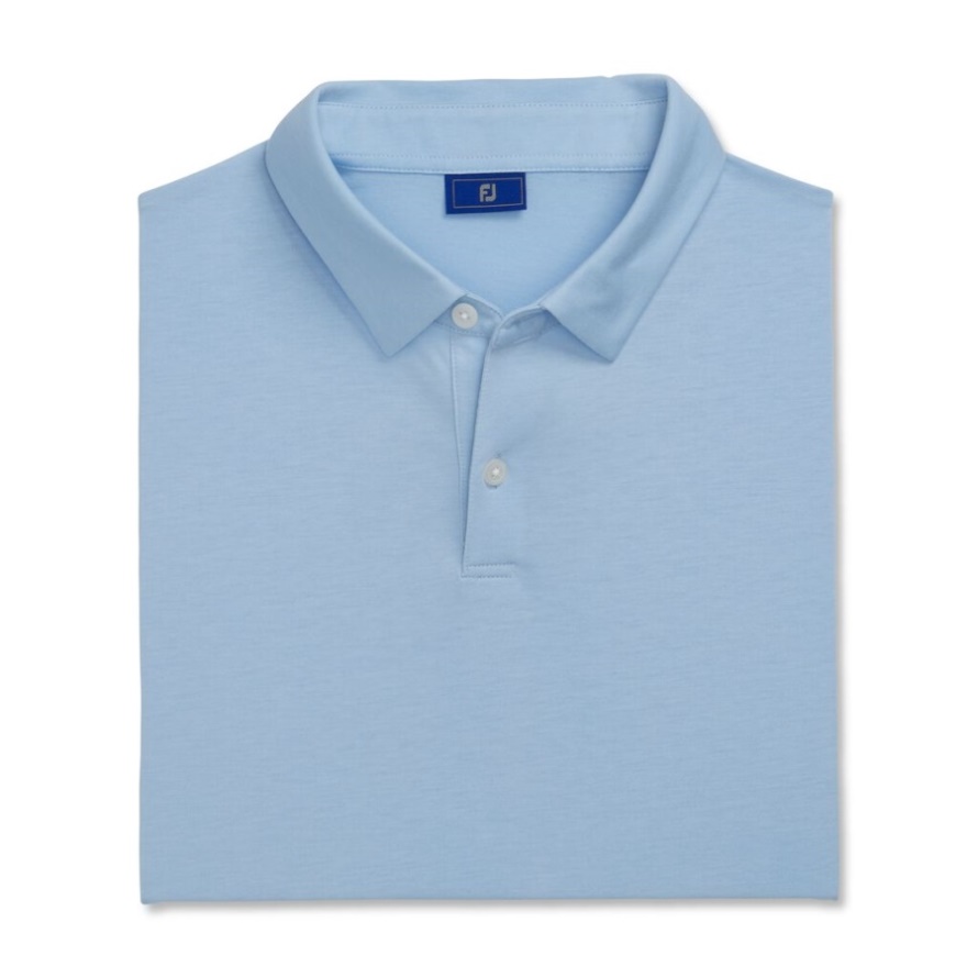 Blue Haze Footjoy CA Athletic Fit Solid Jersey Self Collar