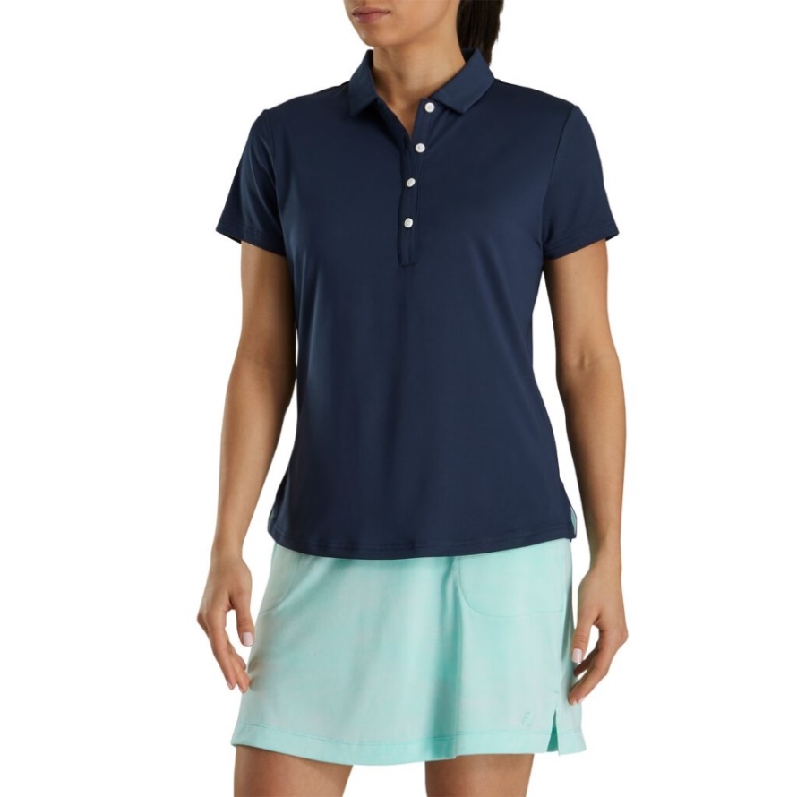 Solid Lisle Self Collar Women Footjoy CA Navy
