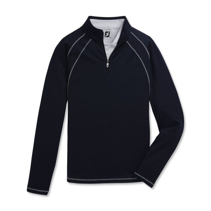 Navy Jersey Knit Quarter-Zip Mid-Layer Women-Previous Season Style Footjoy CA