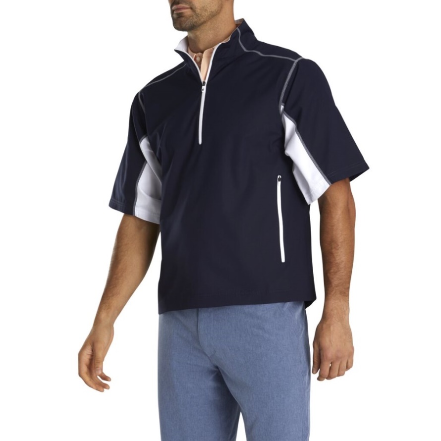 Footjoy CA Navy-White Short Sleeve Sport Windshirt