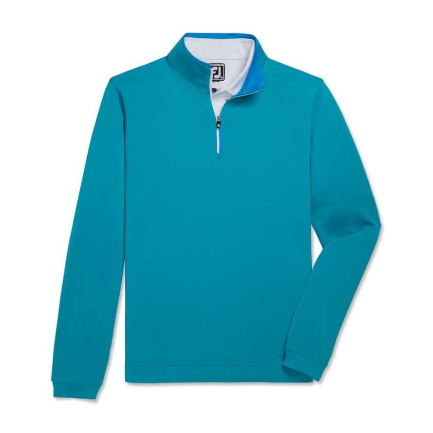 Footjoy CA Blue-Green Lightweight Quarter-Zip