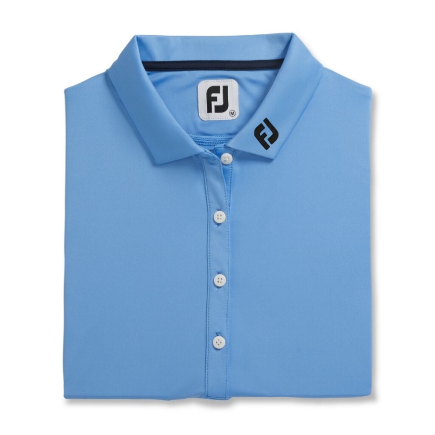 Footjoy CA Light Blue Solid Lisle - FJ Tour Collar Women