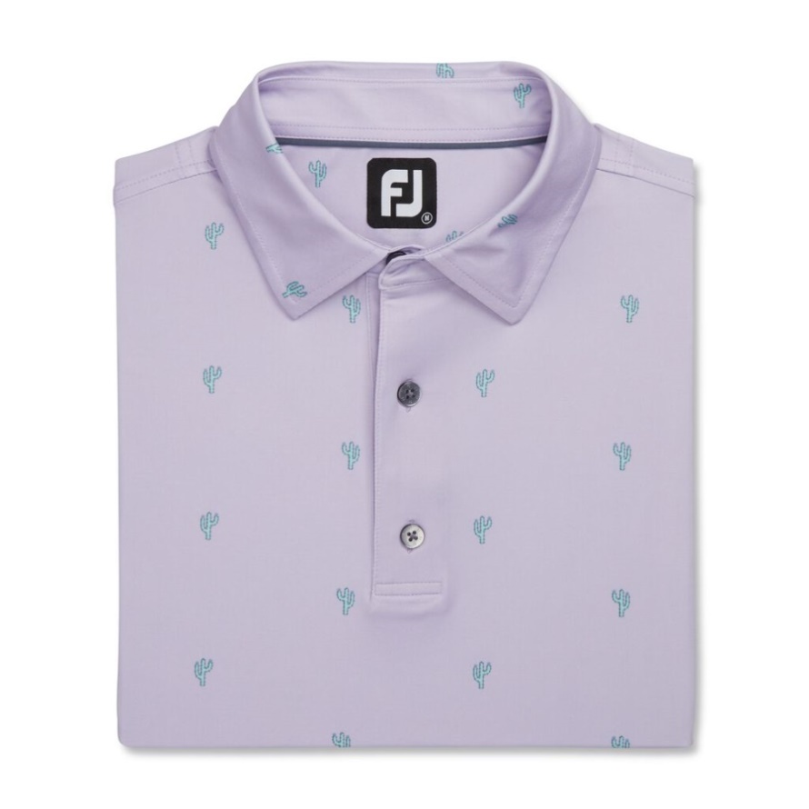 Dusty Purple Footjoy CA Cactus Print Lisle Self Collar