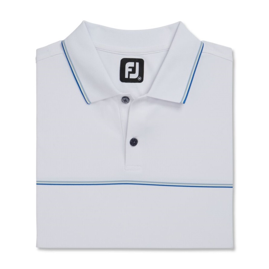 Small Details Stretch Pique Knit Collar White Footjoy CA