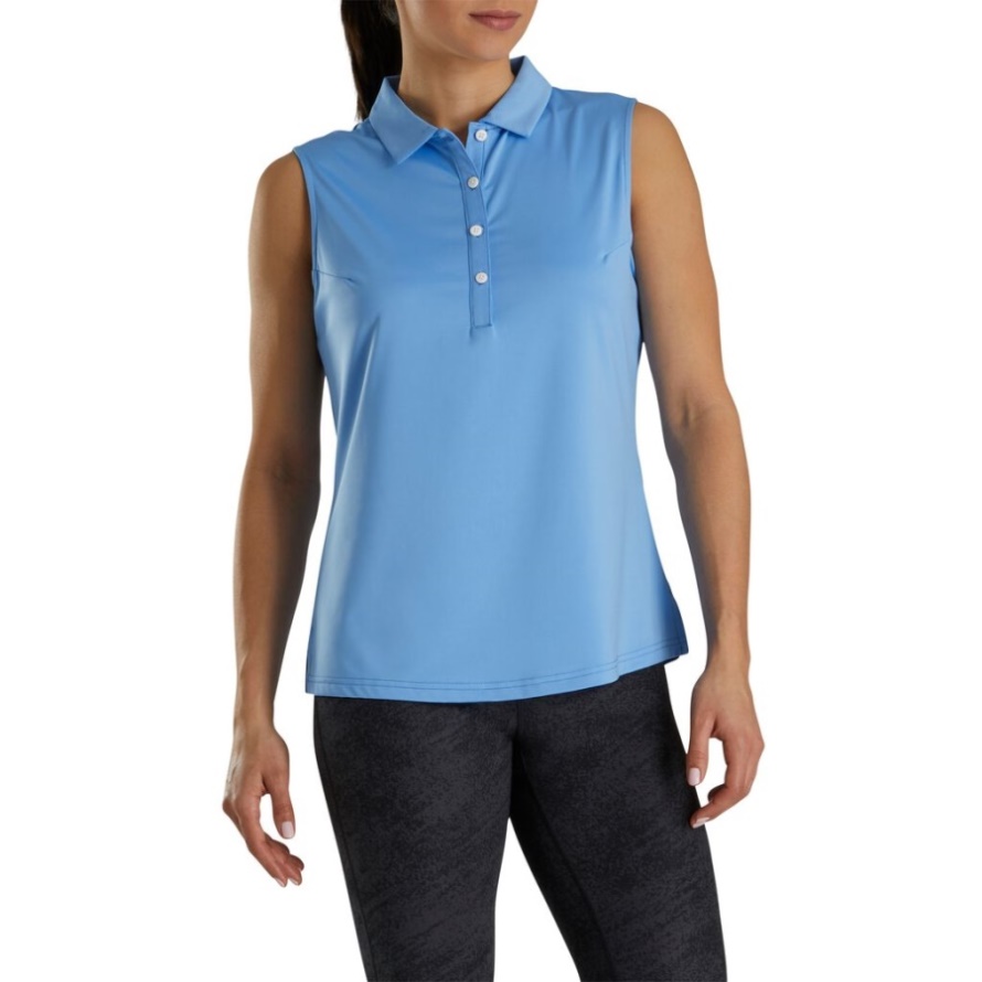 Light Blue Footjoy CA Solid Lisle Sleeveless Women