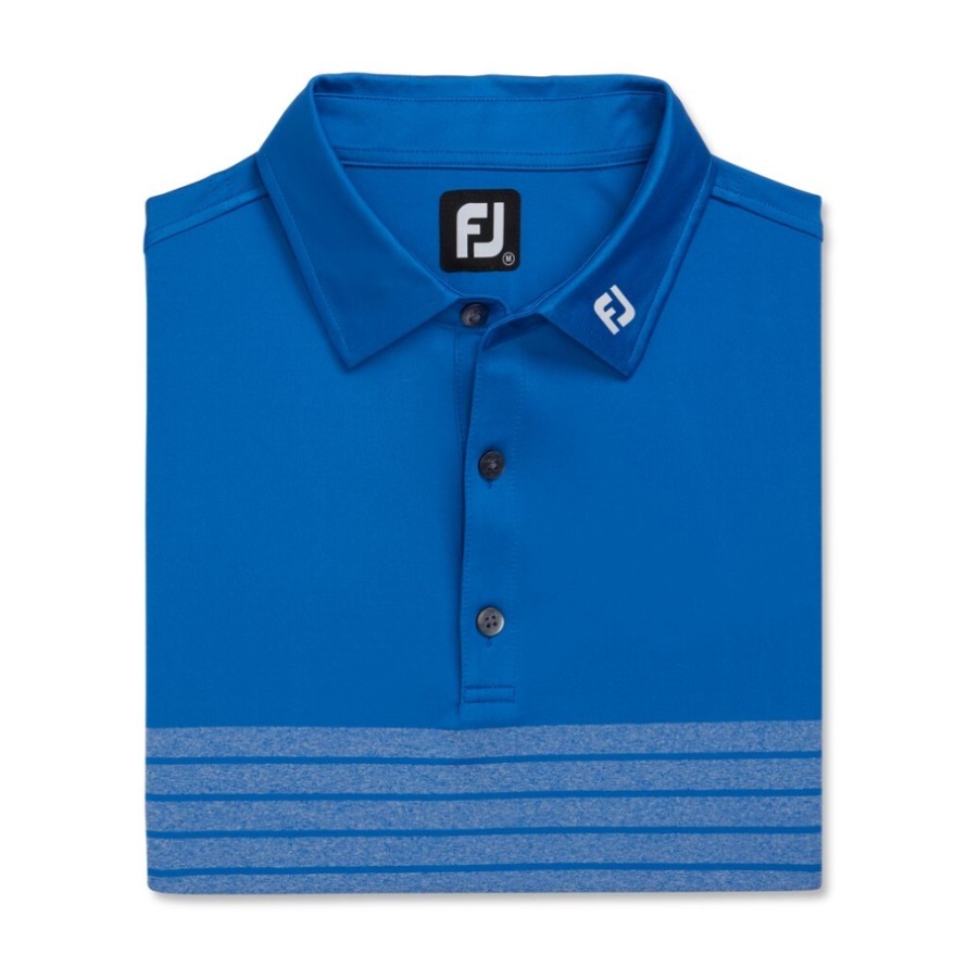 Engineered Heather Pinstripe Lisle Self Collar-Previous Season Style Royal Footjoy CA