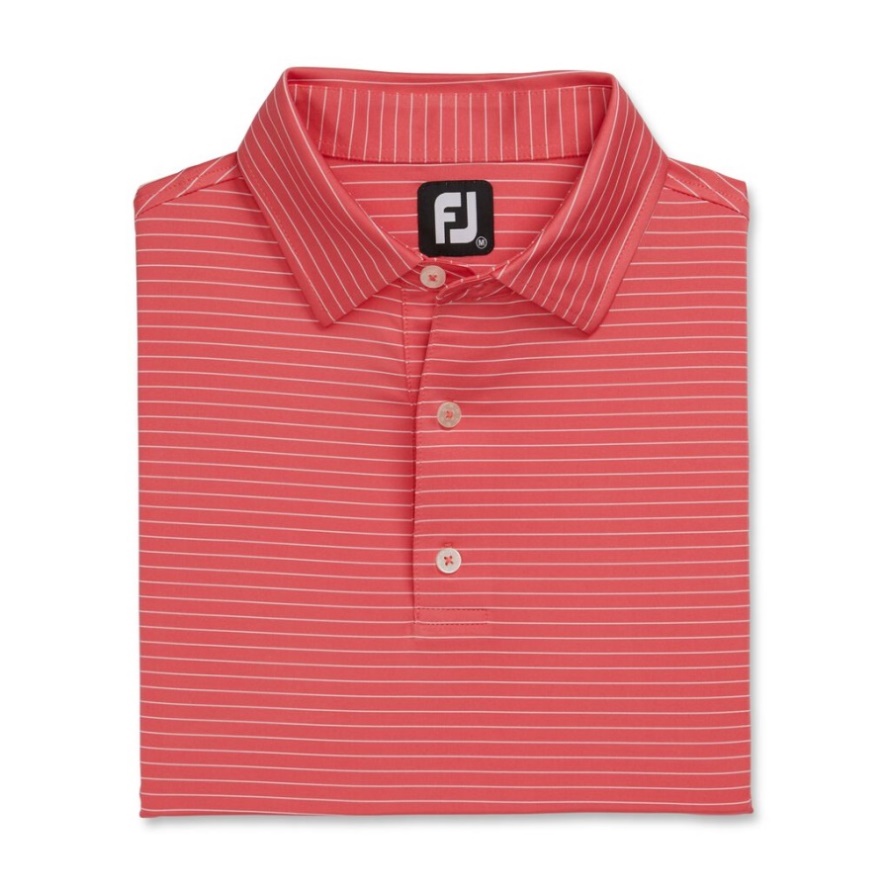 Flamingo-White Footjoy CA Lisle Classic Pencil Stripe