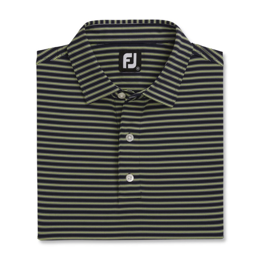 Stretch Lisle Pinstripe Footjoy CA Navy-Lime-White