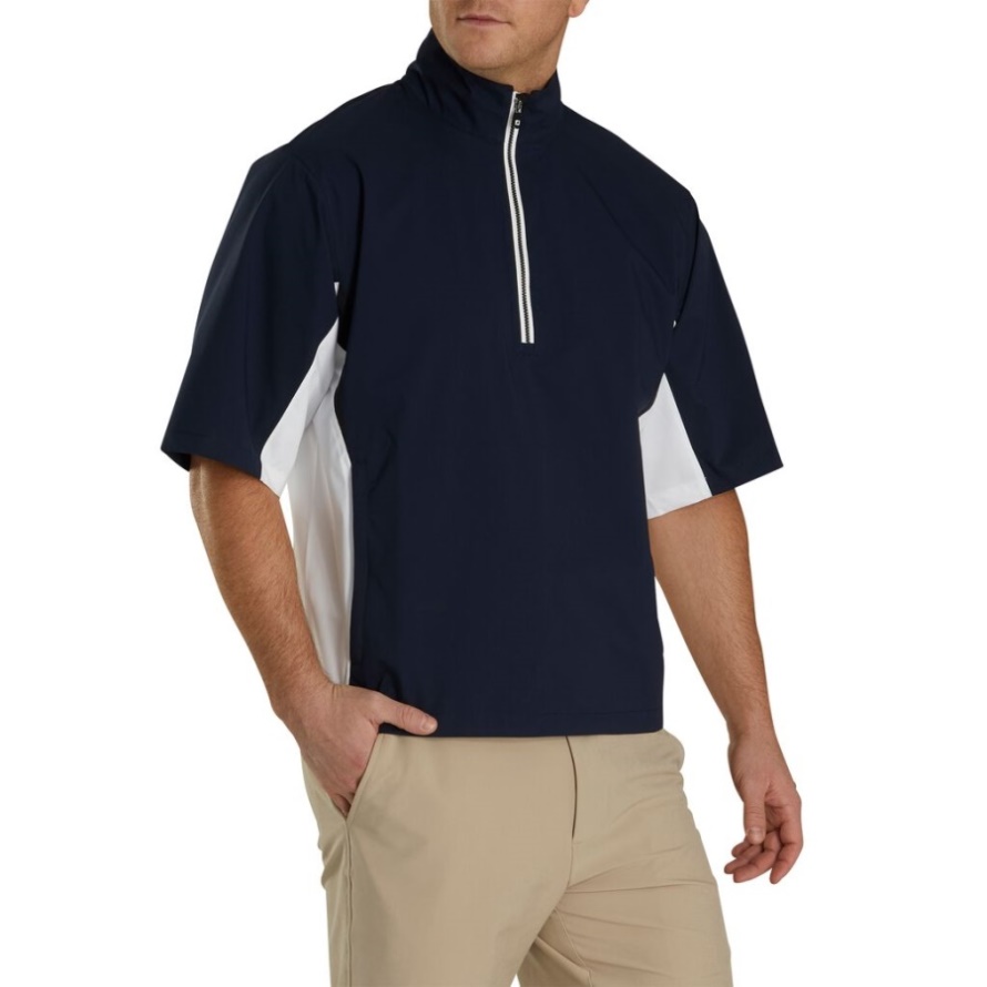 Navy-White-Black HydroLite Short Sleeve Rain Shirt Footjoy CA