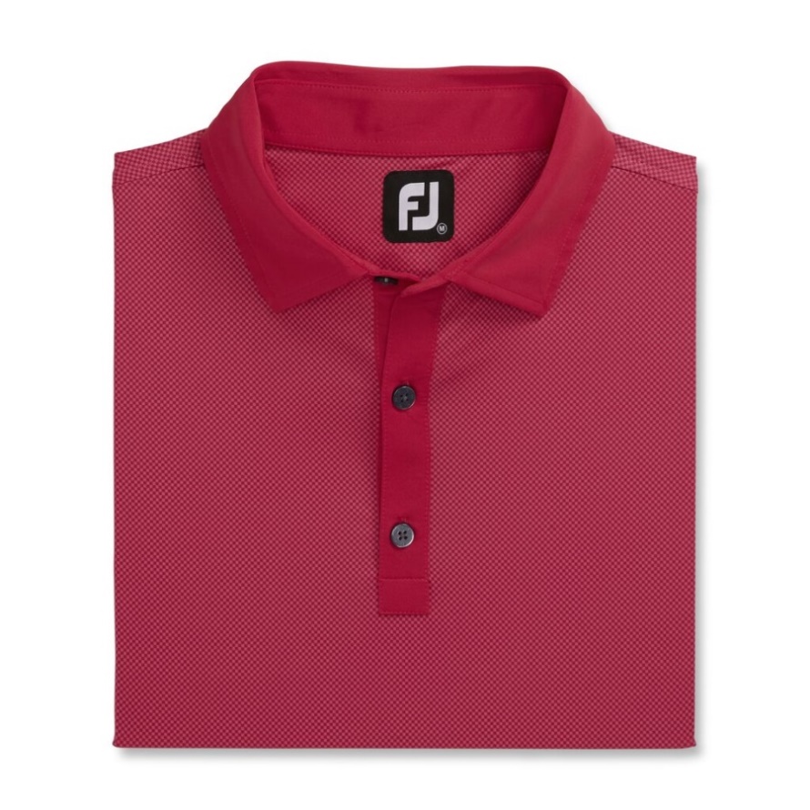 Stretch Lisle Mini Check Print Footjoy CA Ruby-Pink