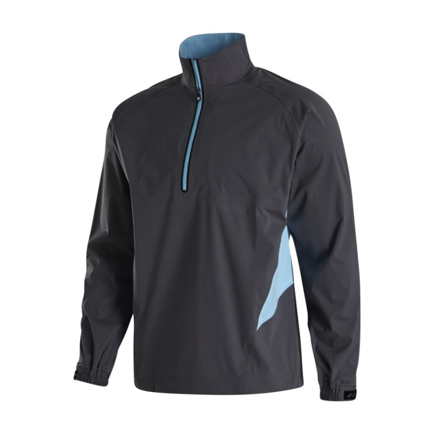 Footjoy CA Charcoal-Light Blue Hydroknit Pullover-Previous Season Style