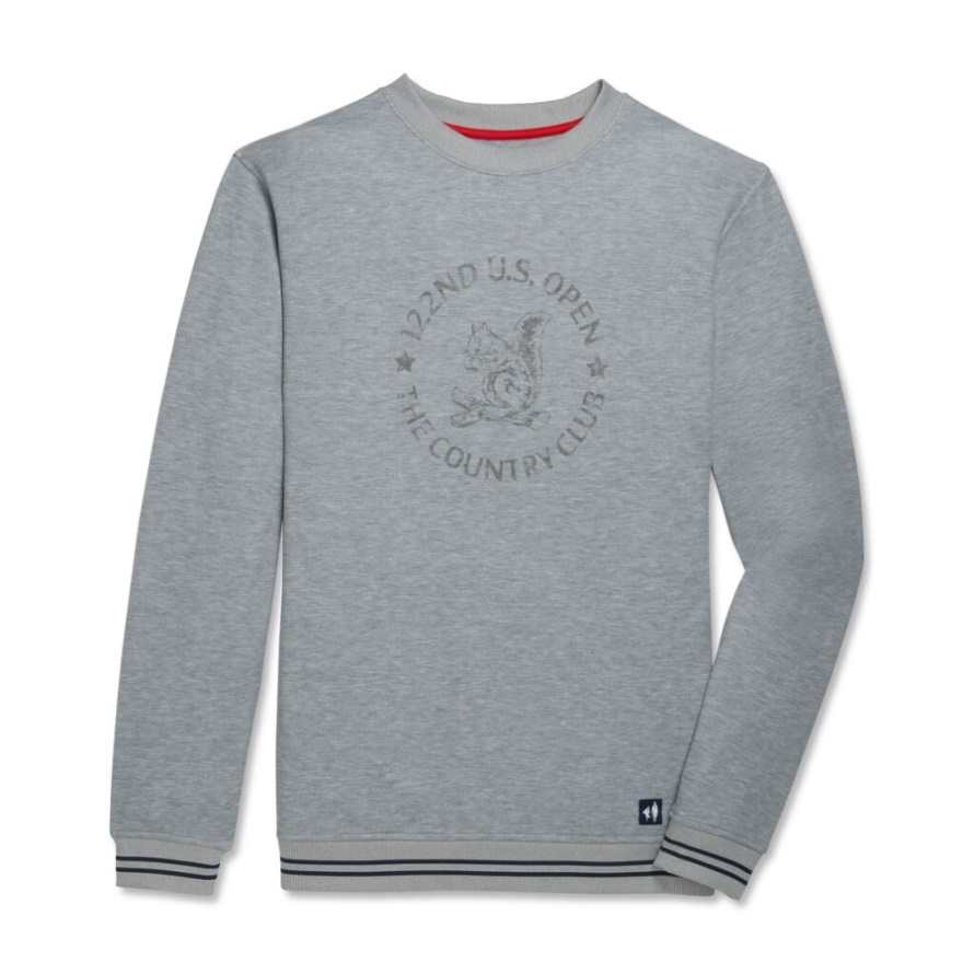 Grey 2022 U.S. Open Crew Neck Mid-Layer-Previous Season Style Footjoy CA