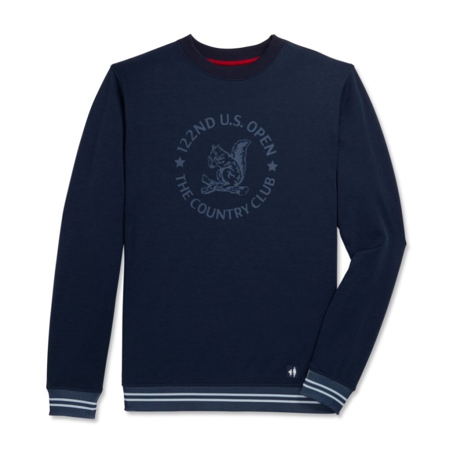 2022 U.S. Open Crew Neck Mid-Layer-Previous Season Style Footjoy CA Navy