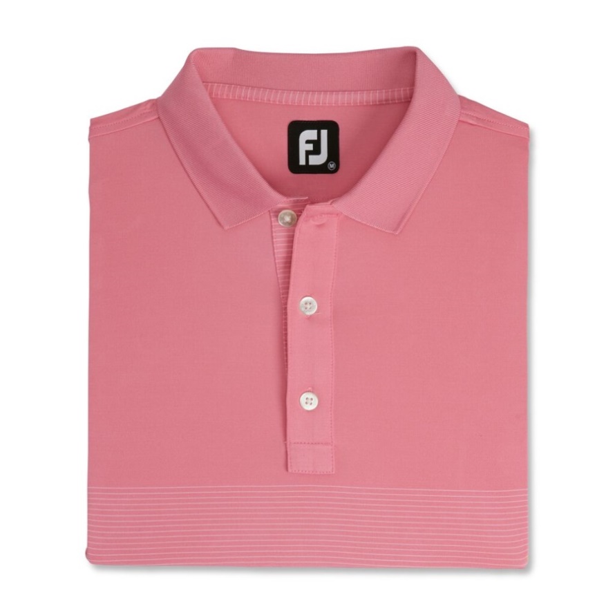 Azalea-White Lisle Engineered Pin Stripe Self Collar Footjoy CA