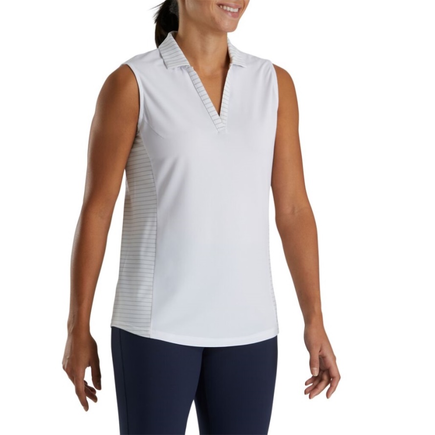 Footjoy CA Sleeveless Open Placket Women White