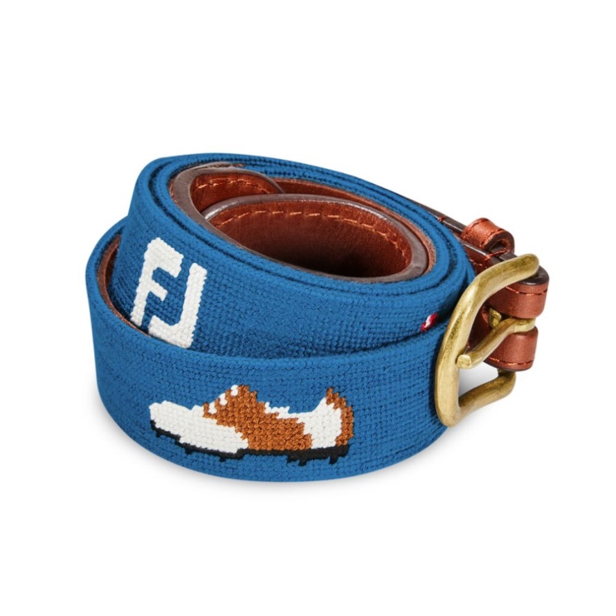 Blueberry Needlepoint Belt Footjoy CA