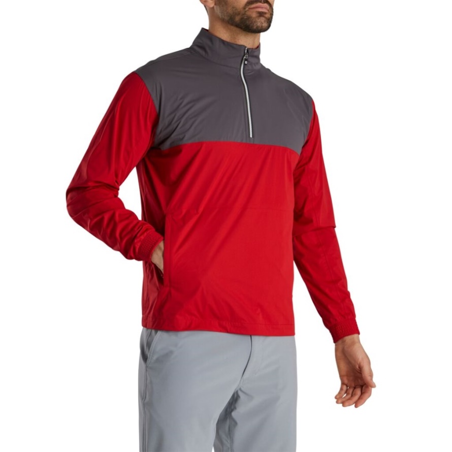 Charcoal-Red Footjoy CA HydroKnit Pullover