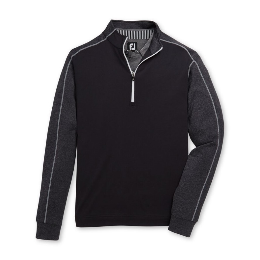 Footjoy CA Tonal Heather Mid-Layer Black