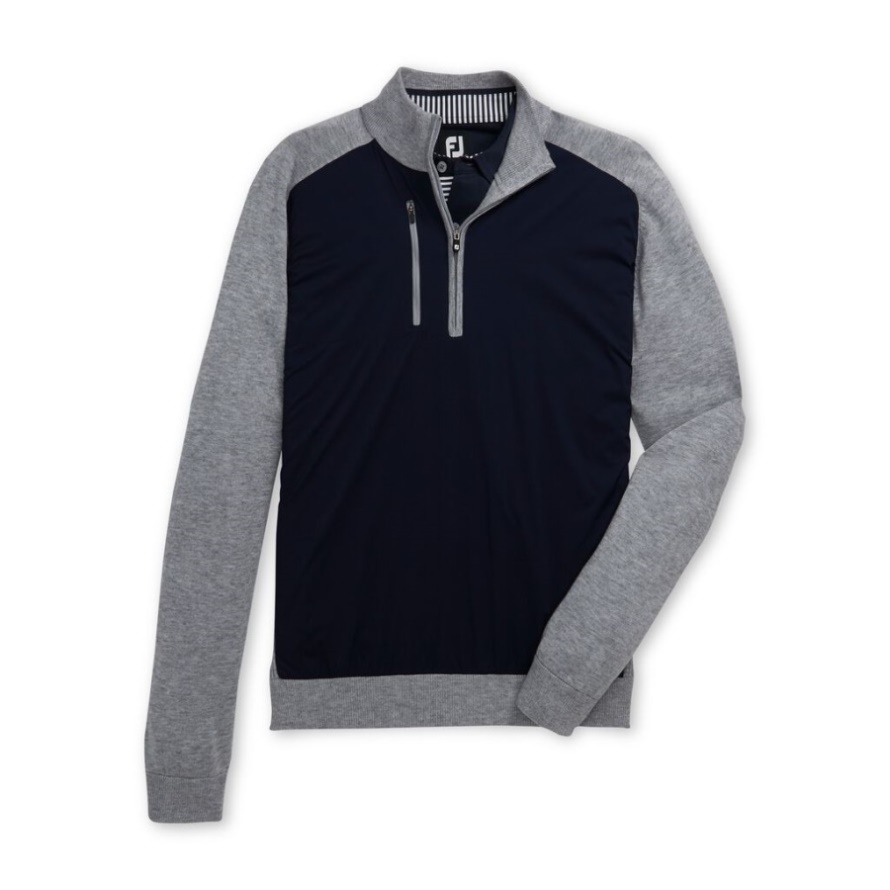 Tech Sweater Footjoy CA Navy-Heather Grey