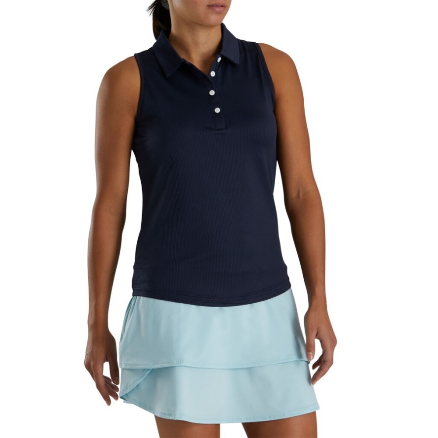 Sleeveless Ribbed Women Footjoy CA Navy