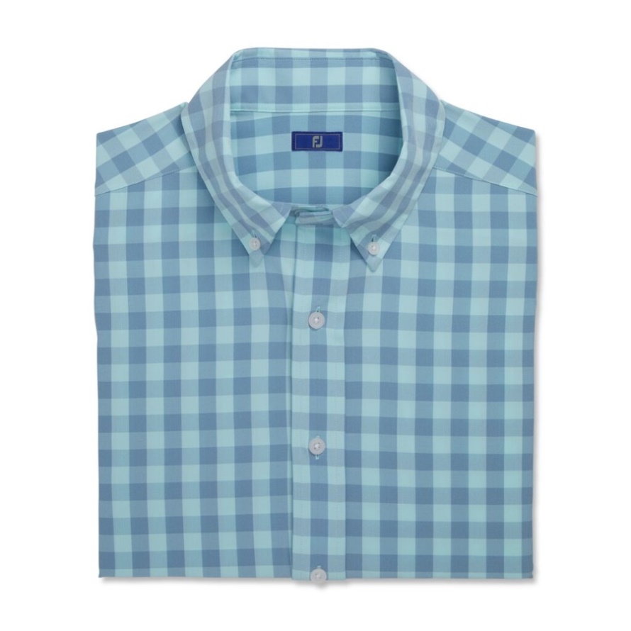 Denim-Azure Footjoy CA Stretch Woven Gingham