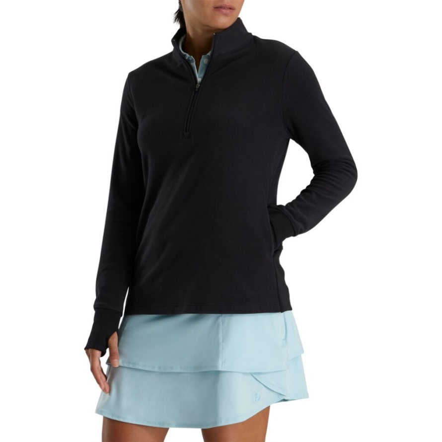 Black Half-Zip Fleece Mid-Layer Women Footjoy CA