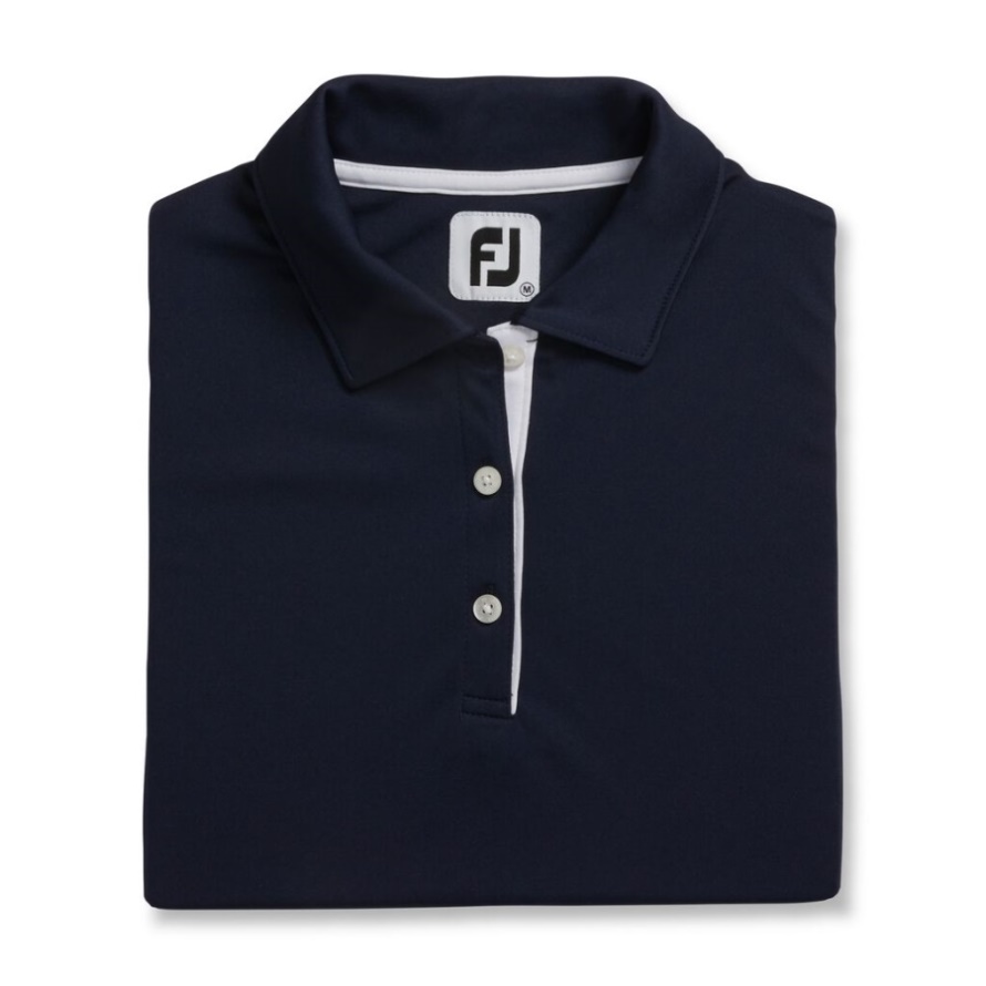 Navy Footjoy CA ProDry Interlock Sleeveless Shirt Knit Collar Women-Previous Season Style