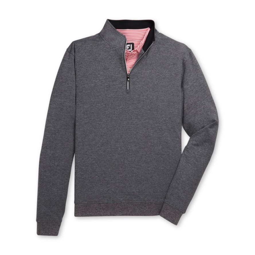 Footjoy CA Heather Charcoal Half-Zip Pullover