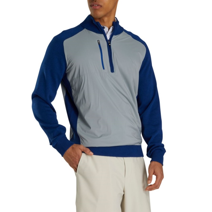 Footjoy CA Grey-Royal Heather Tech Sweater