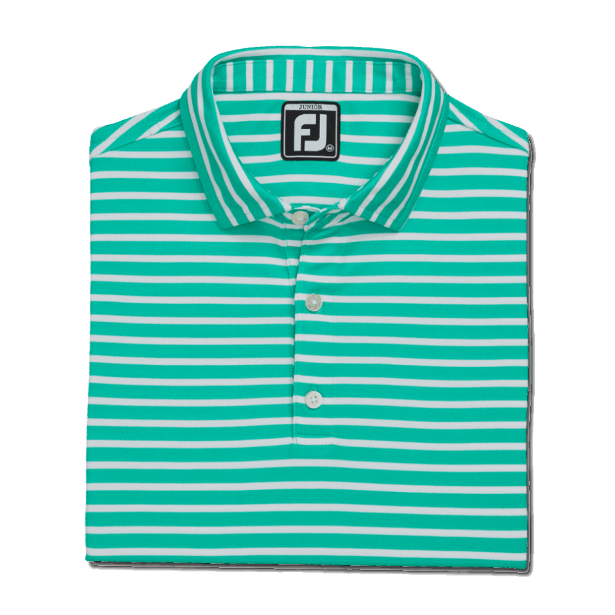 Striped Pique Self Collar Junior Spearmint-White Footjoy CA