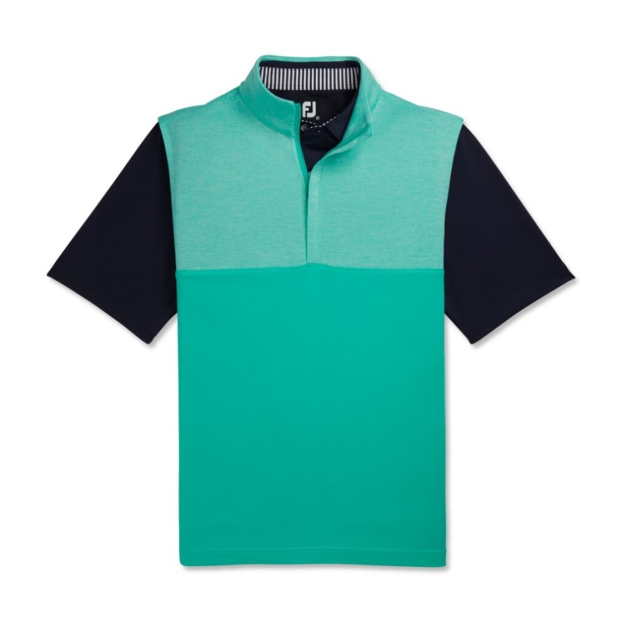 Heather Yoke Half-Zip Vest Sea Green Footjoy CA