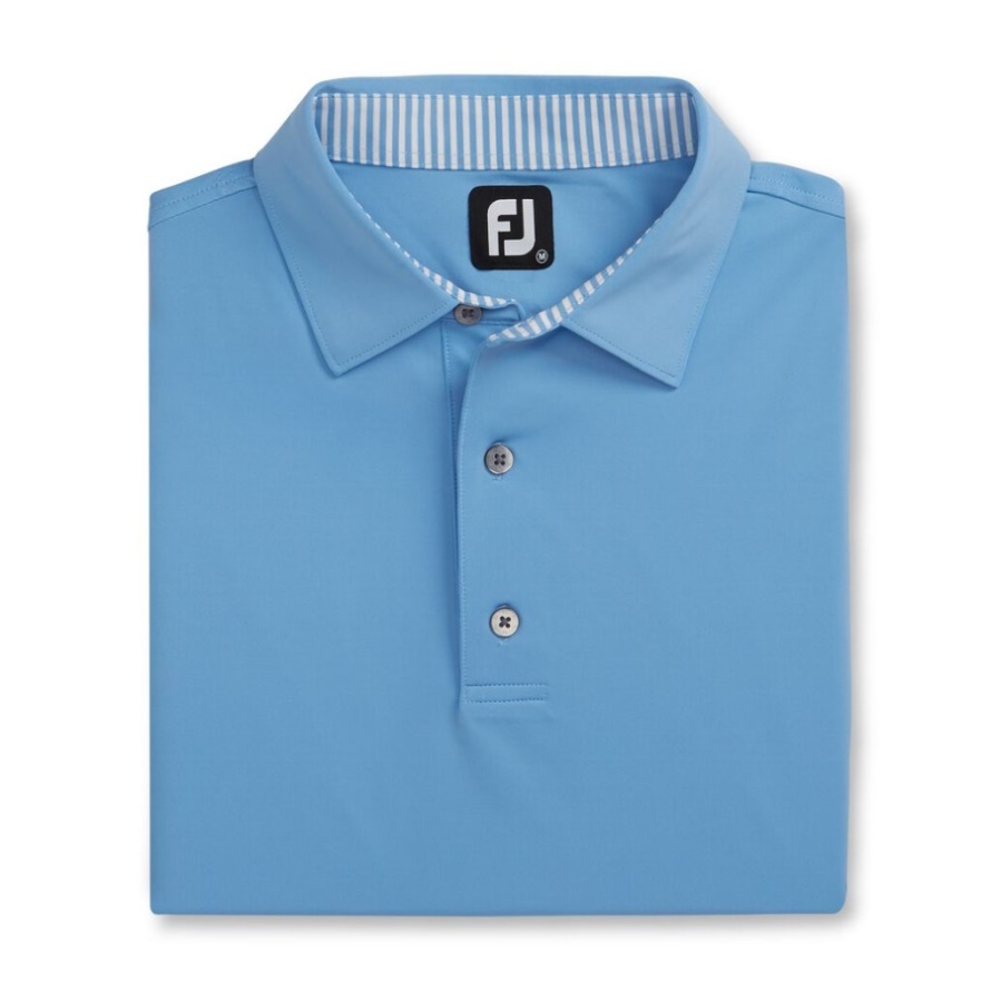 Footjoy CA Solid Lisle Self Collar Light Blue