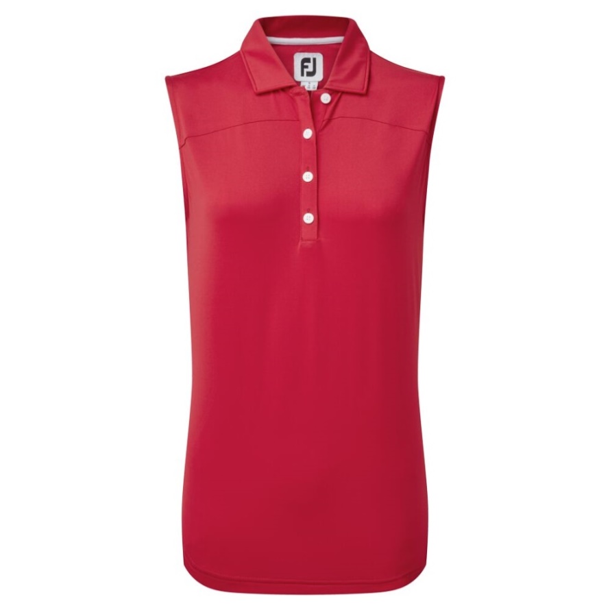 Footjoy CA Mesh Back Sleeveless Lisle Red