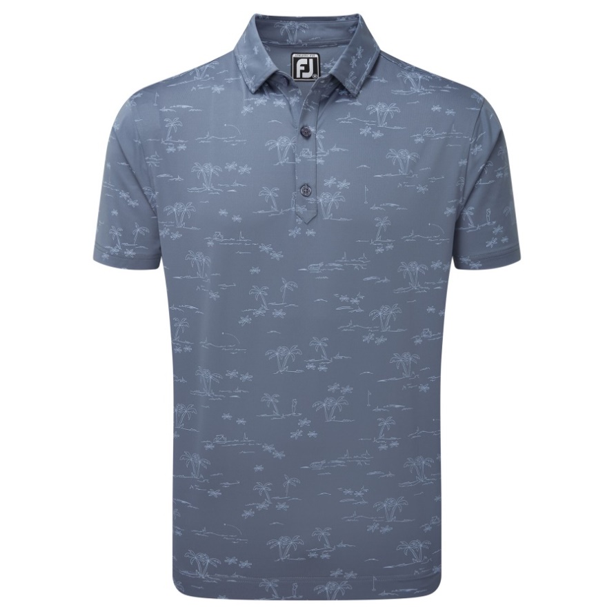 Footjoy CA Tropic Golf Lisle Bluestone-Denim